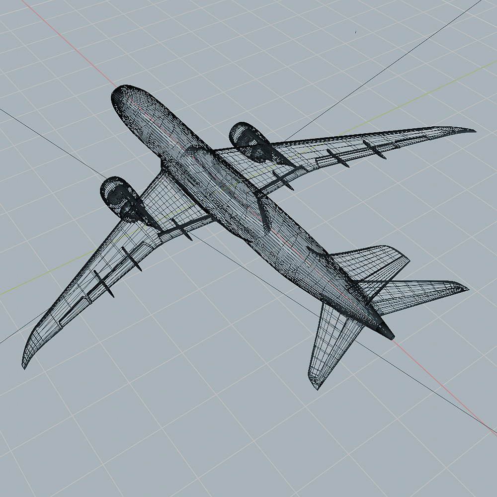 Boeing 787-8 dreamliner CAD 3d model 3D model_9