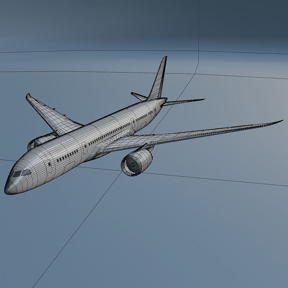Boeing 787-8 dreamliner CAD 3d model 3D model_10