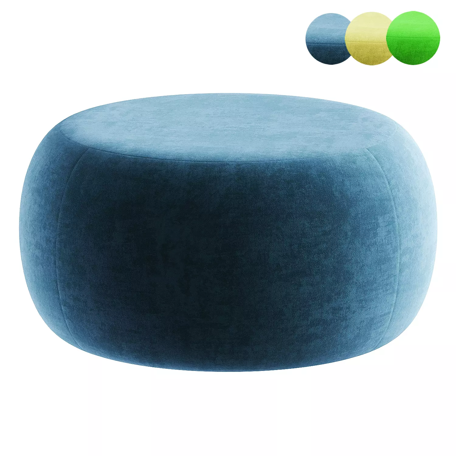 pouf blue 4 3D model_0