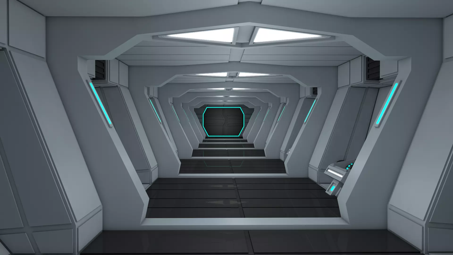 Futuristic Interior 3D model_0