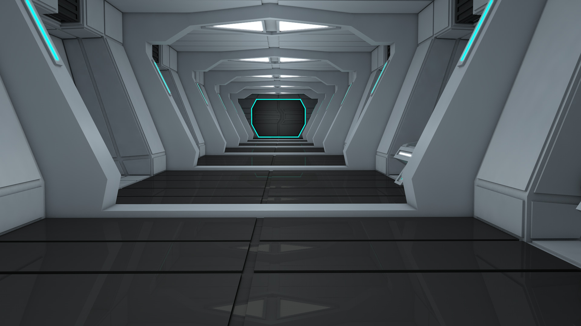 Futuristic Interior 3D model_6