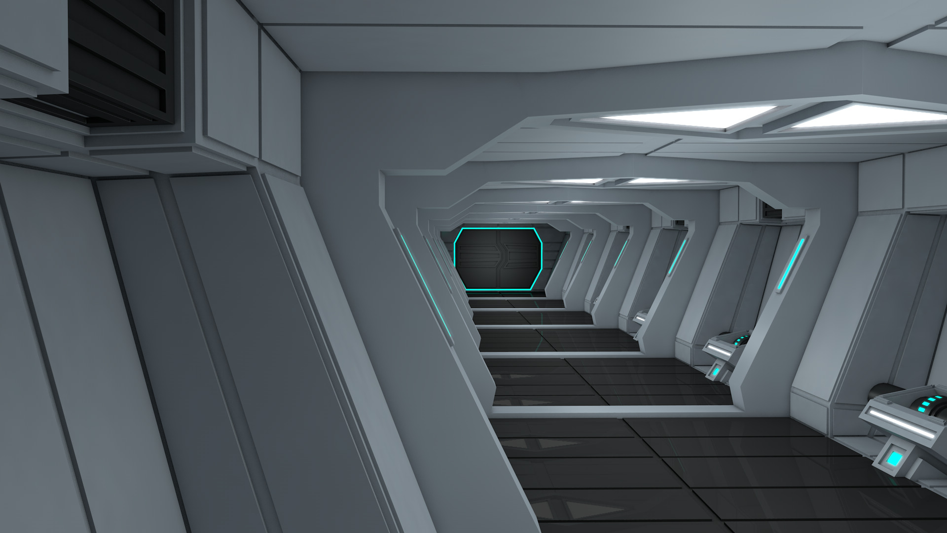 Futuristic Interior 3D model_4