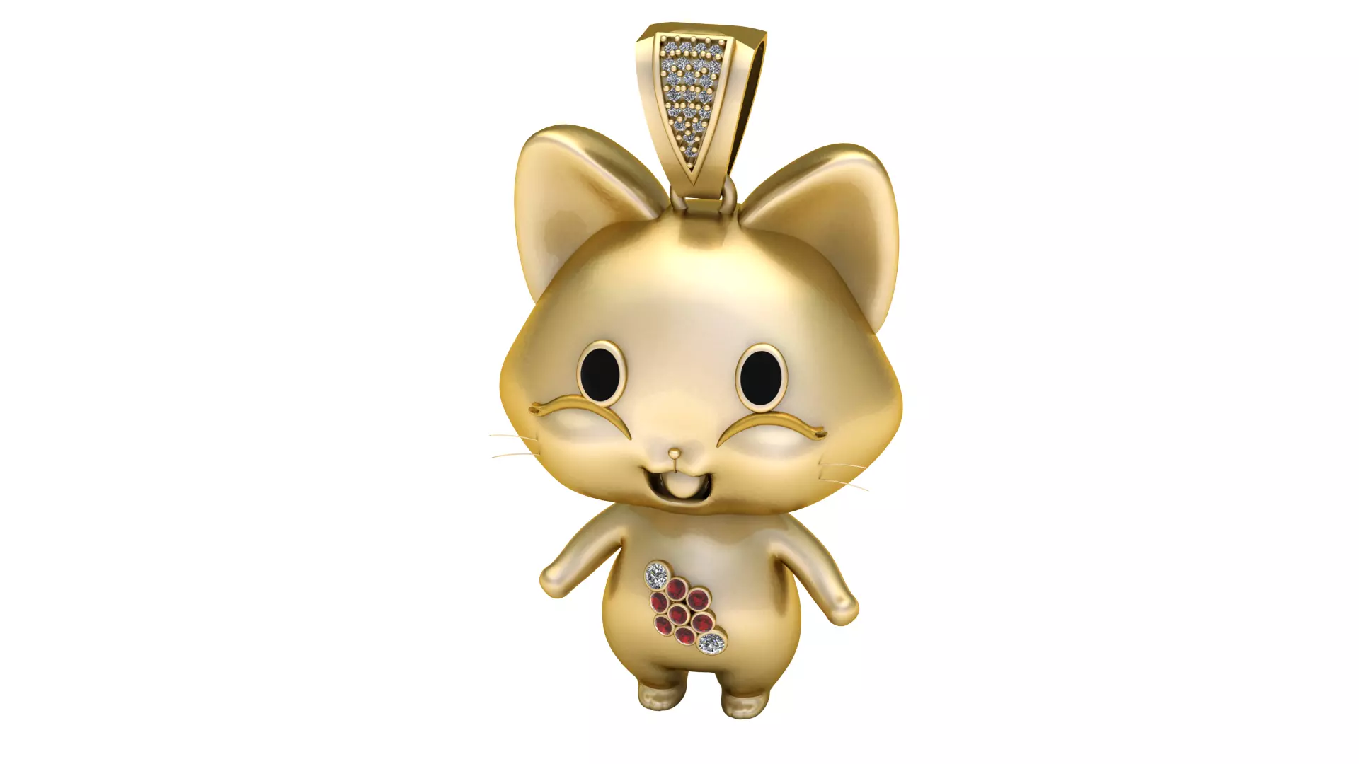 CUTE CAT PENDANT 3D PRINTABLE MODEL 3D print model