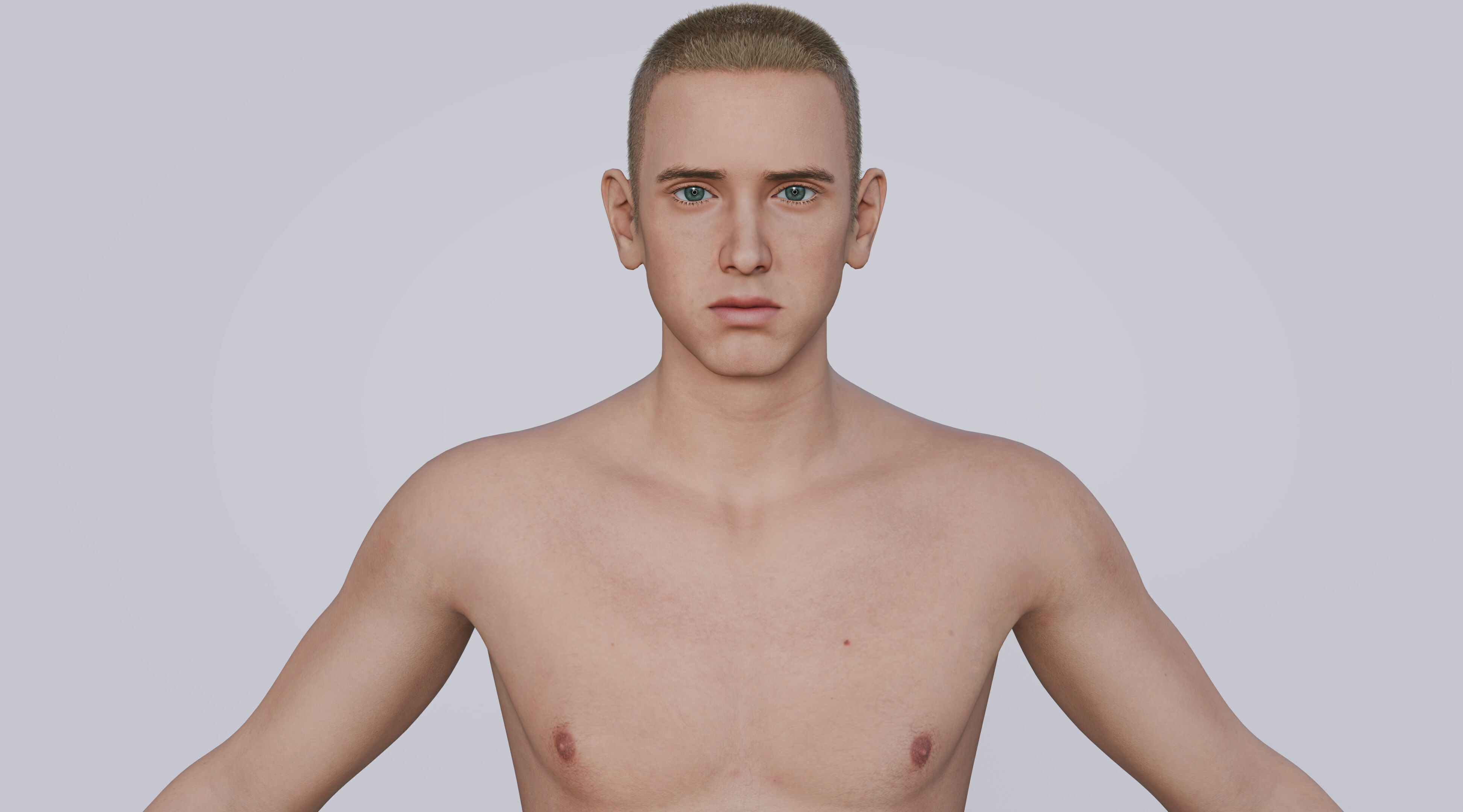 3D model Eminem - American Singer Rapper Actor - Blonde Buzz Cut Hair ...