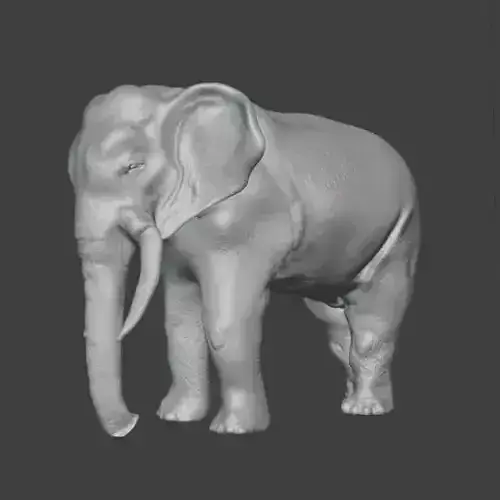 Elephant Statue standing STL