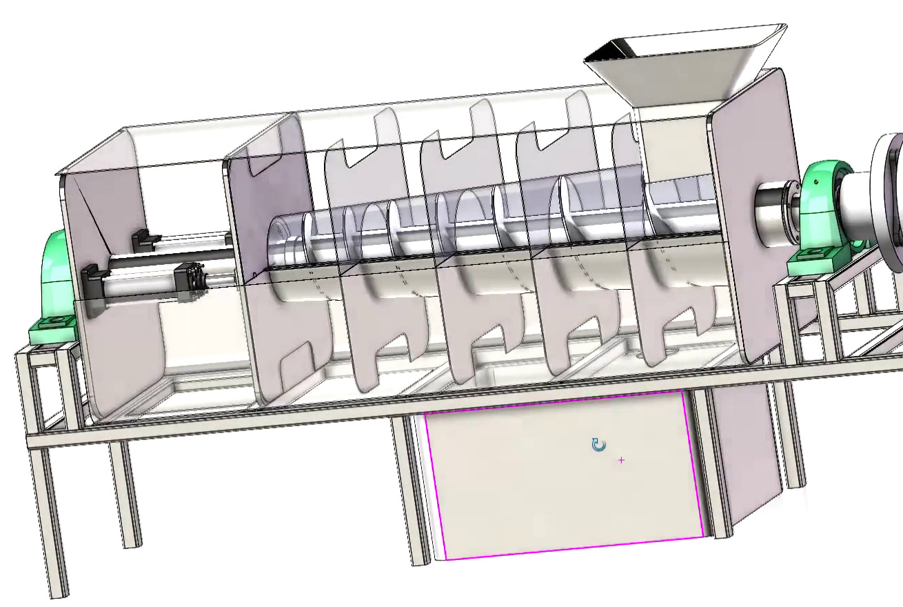 Screw Dewatering Machine 3D model_6