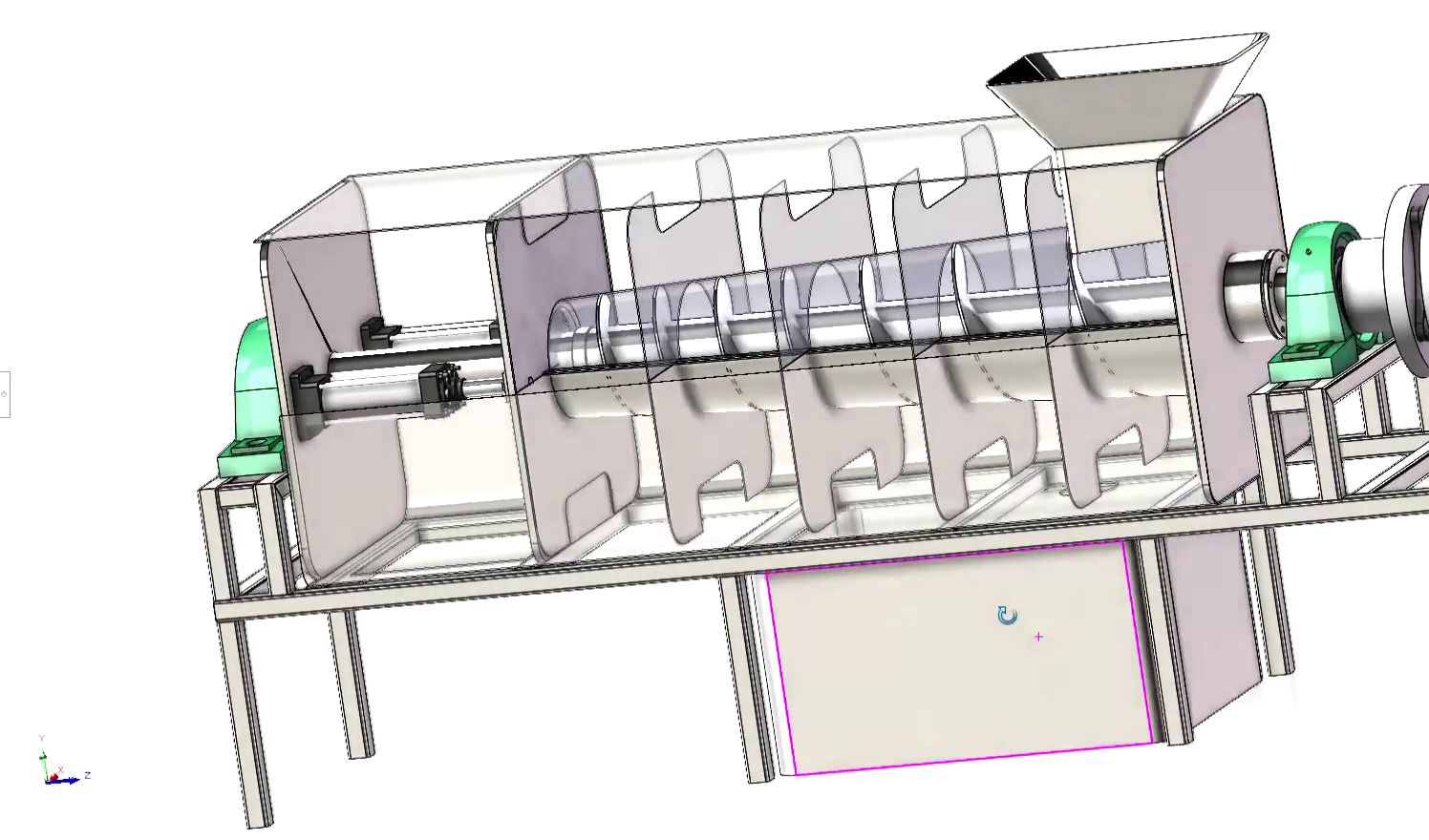 Screw Dewatering Machine 3D model_9