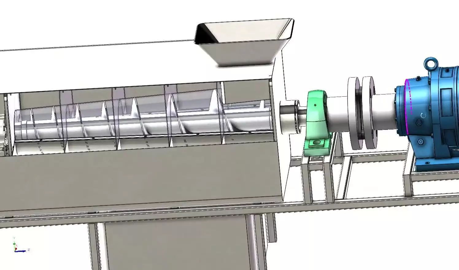 Screw Dewatering Machine 3D model_5