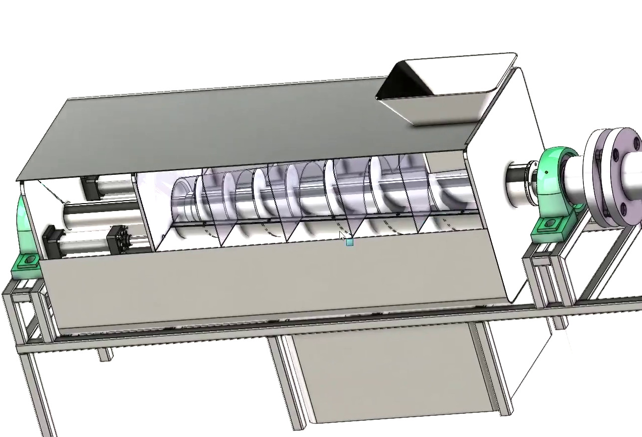 Screw Dewatering Machine 3D model_8