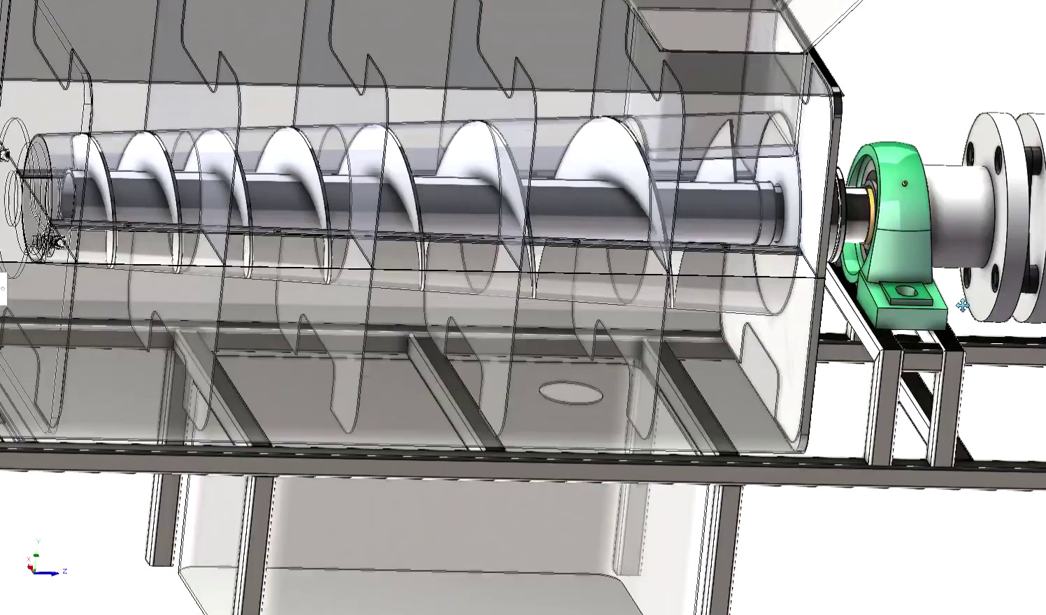 Screw Dewatering Machine 3D model_10