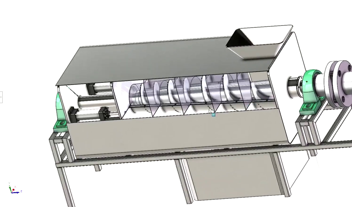 Screw Dewatering Machine 3D model_7