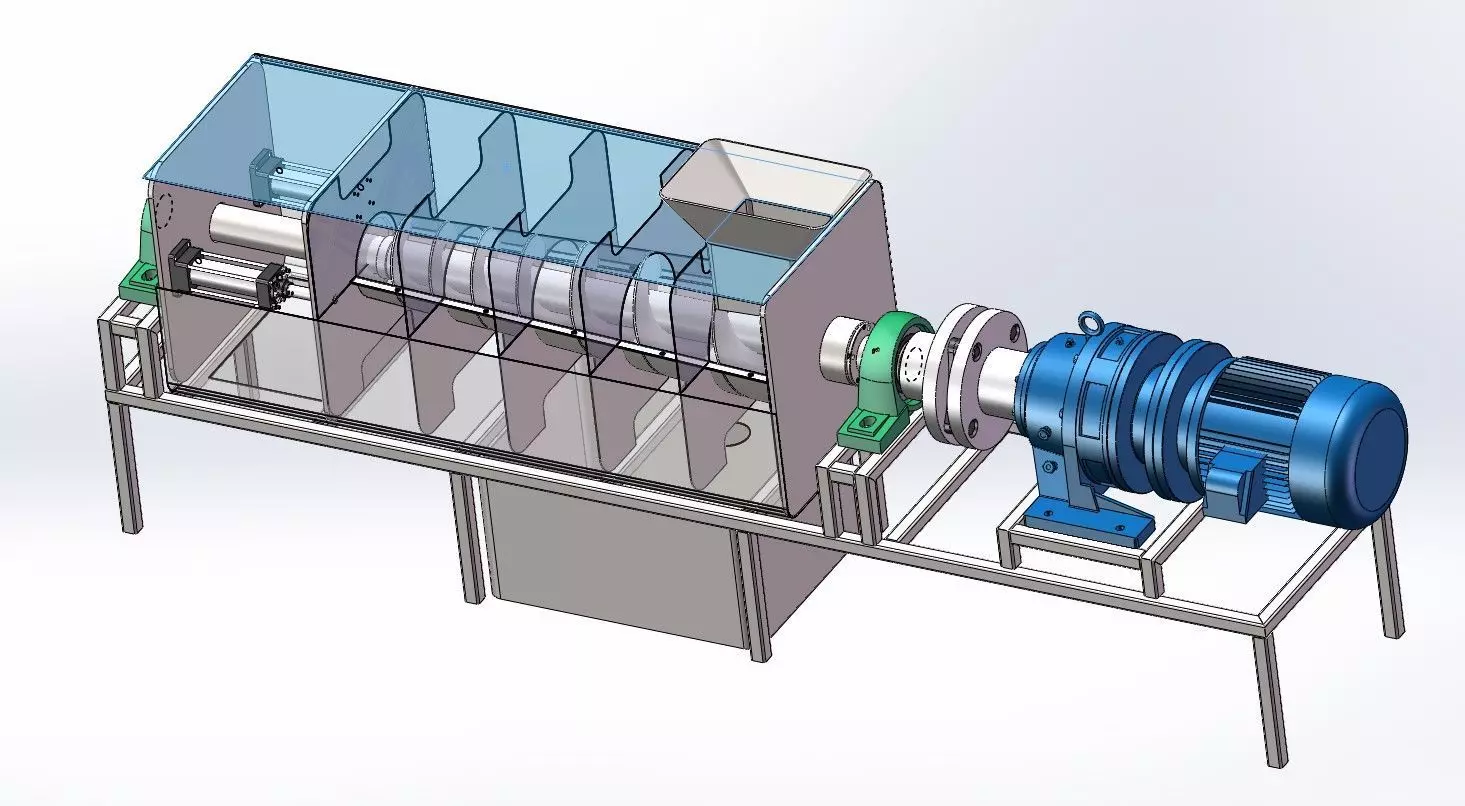 Screw Dewatering Machine 3D model_11