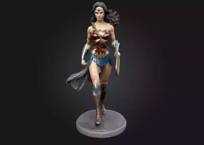 Wonder Woman   Highly Detailed 3D Printable Collectible Figurine