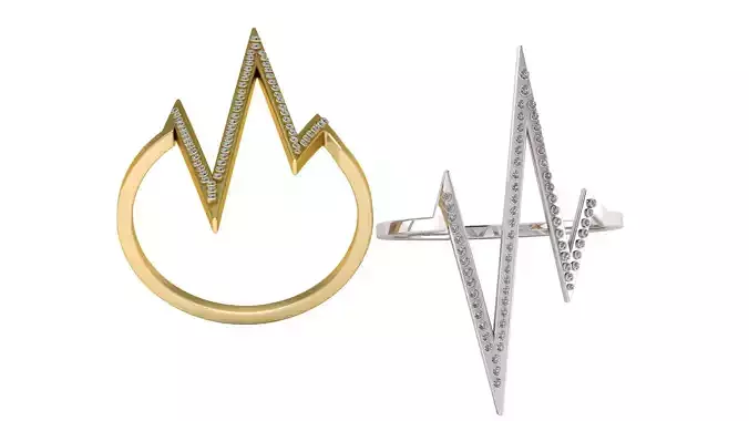 CUBIC GOLDEN RING 3D PRINTABLE MODEL 