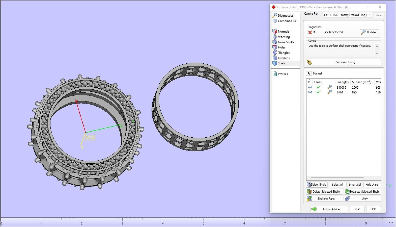Custom Emerald Diamond Band - Eternity Diamond Ring 3D print model_20