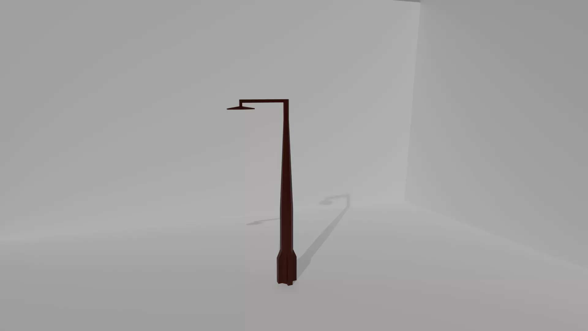 Simple Street Light Low-poly 3D model_0