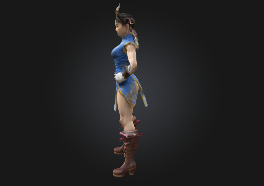 Chun-Li  Highly Detailed 3D Printable Collectible Figurine 3D print model_3