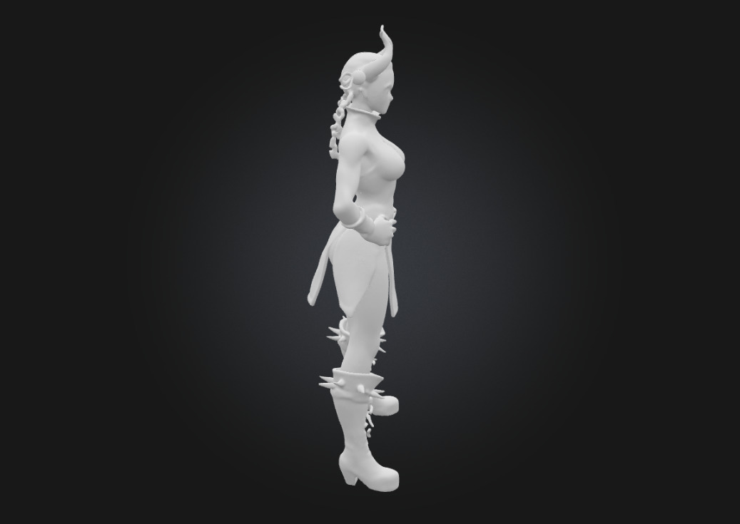 Chun-Li  Highly Detailed 3D Printable Collectible Figurine 3D print model_8