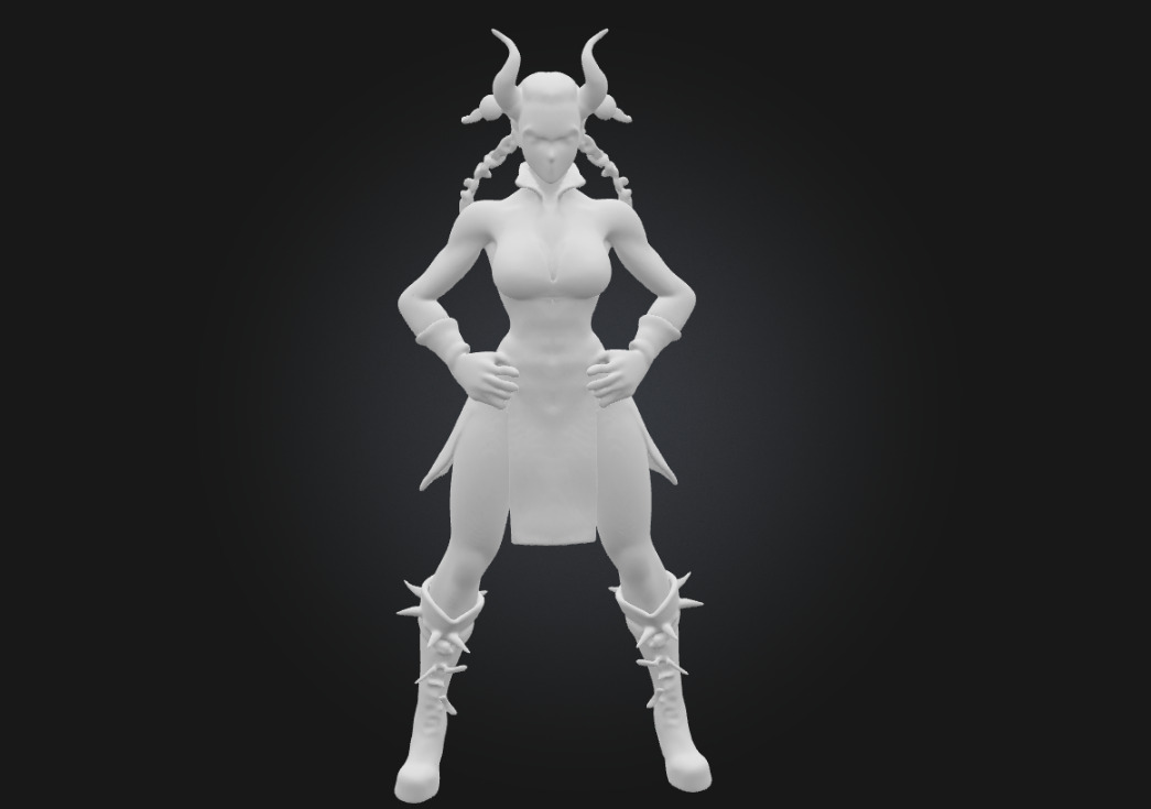 Chun-Li  Highly Detailed 3D Printable Collectible Figurine 3D print model_5