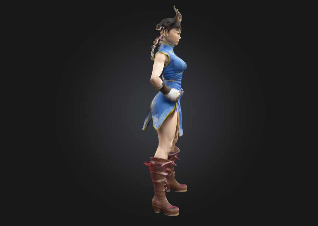 Chun-Li  Highly Detailed 3D Printable Collectible Figurine 3D print model_4