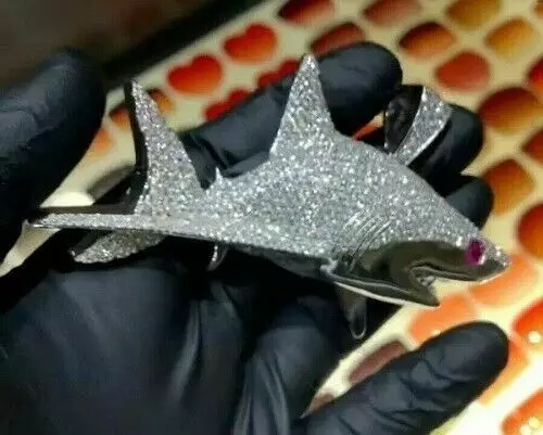 Fierce Elegance Diamond Shark Locket 3D print model