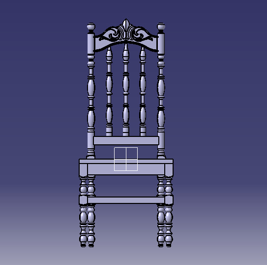 Vintage Wooden Chair-02 3D print model_13