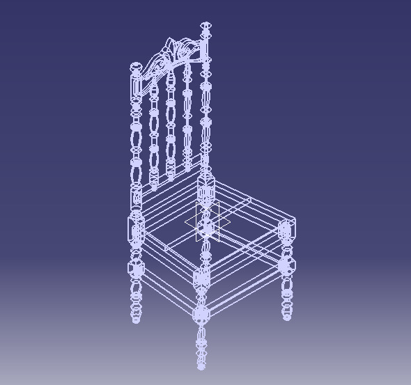 Vintage Wooden Chair-02 3D print model_80