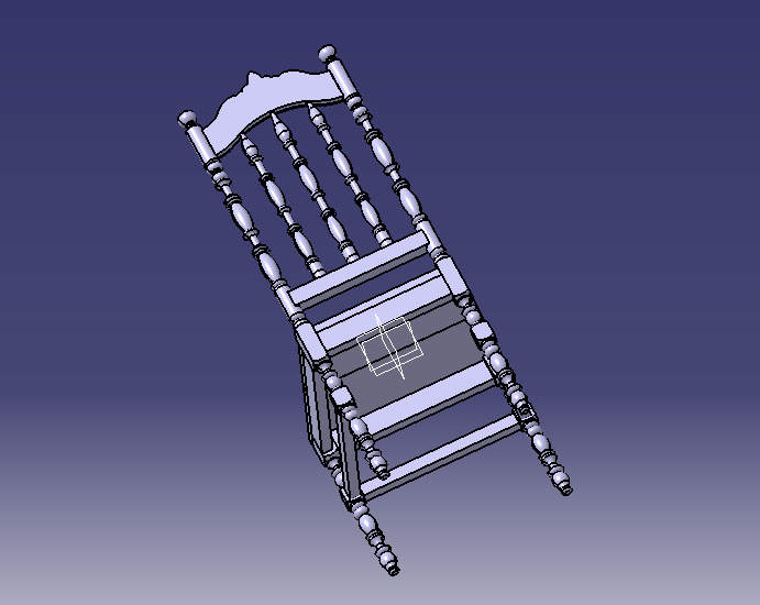 Vintage Wooden Chair-02 3D print model_78