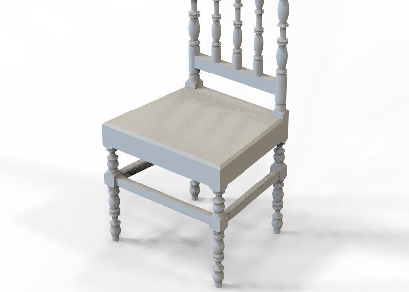 Vintage Wooden Chair-02 3D print model_37