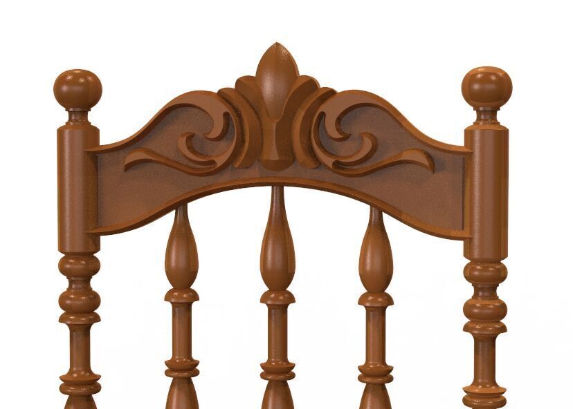 Vintage Wooden Chair-02 3D print model_1