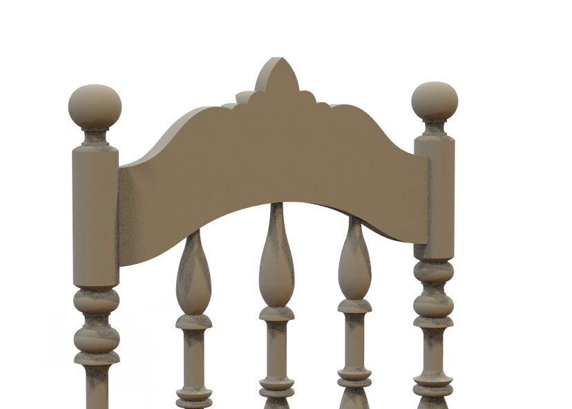 Vintage Wooden Chair-02 3D print model_31