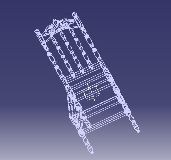 Vintage Wooden Chair-02 3D print model_77