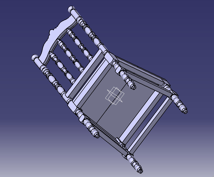 Vintage Wooden Chair-02 3D print model_75