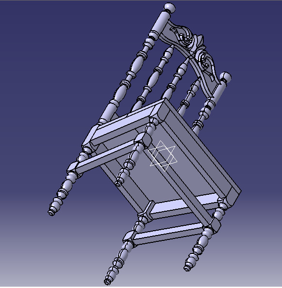 Vintage Wooden Chair-02 3D print model_73