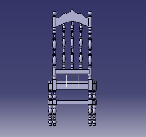 Vintage Wooden Chair-02 3D print model_11