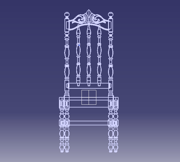 Vintage Wooden Chair-02 3D print model_12