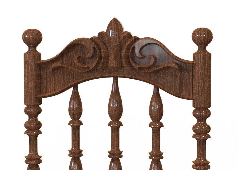 Vintage Wooden Chair-02 3D print model_3