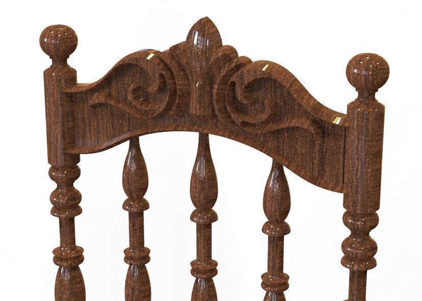 Vintage Wooden Chair-02 3D print model_54