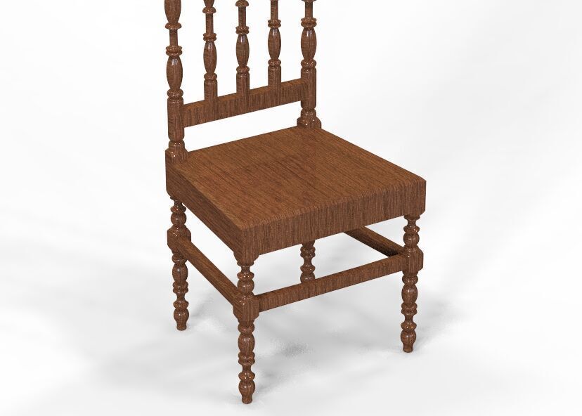 Vintage Wooden Chair-02 3D print model_39