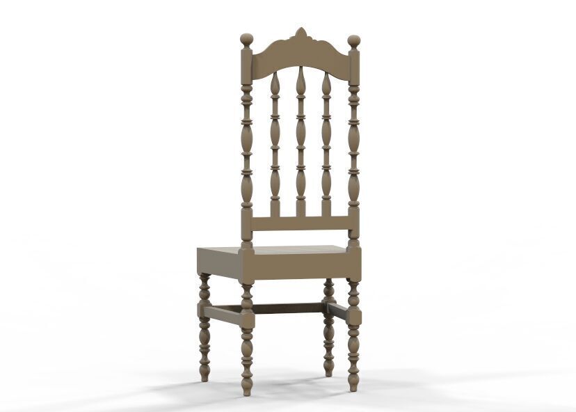 Vintage Wooden Chair-02 3D print model_23