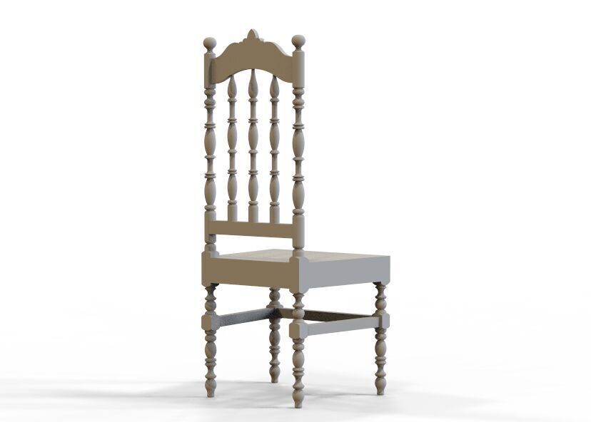 Vintage Wooden Chair-02 3D print model_20