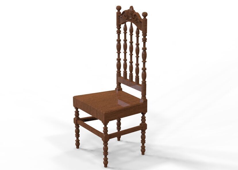 Vintage Wooden Chair-02 3D print model_51