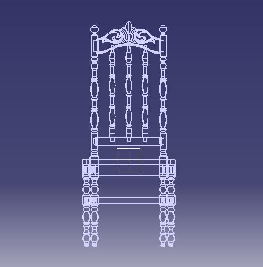 Vintage Wooden Chair-02 3D print model_14