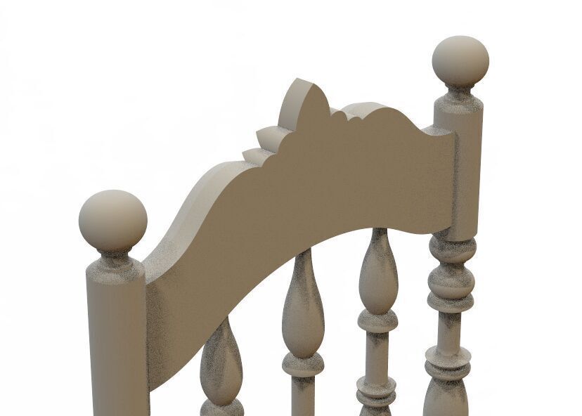 Vintage Wooden Chair-02 3D print model_32