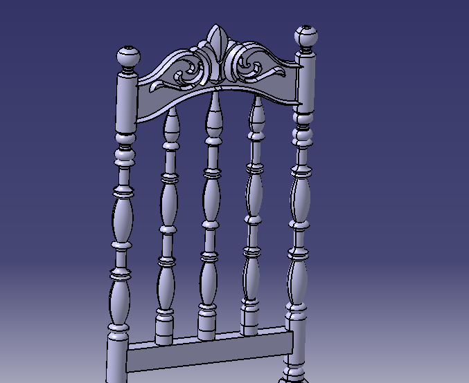 Vintage Wooden Chair-02 3D print model_71