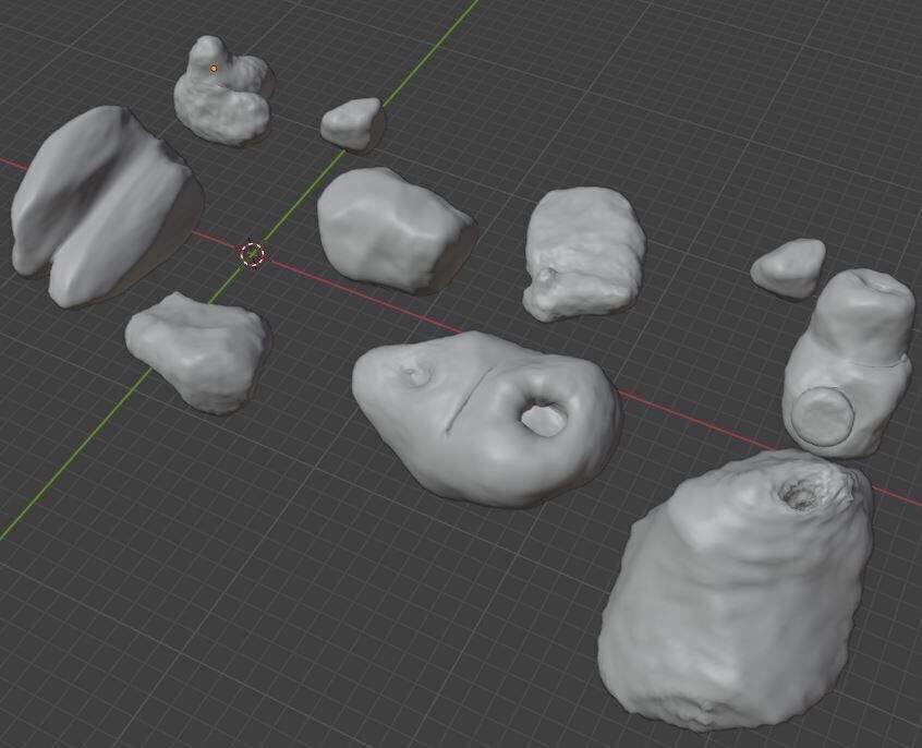 3D Printable Rock Scatter Terrain Pack Two 3D print model 3D print model_1