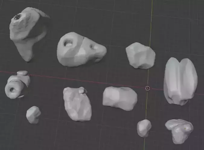 3D Printable Rock Scatter Terrain Pack Two 3D print model