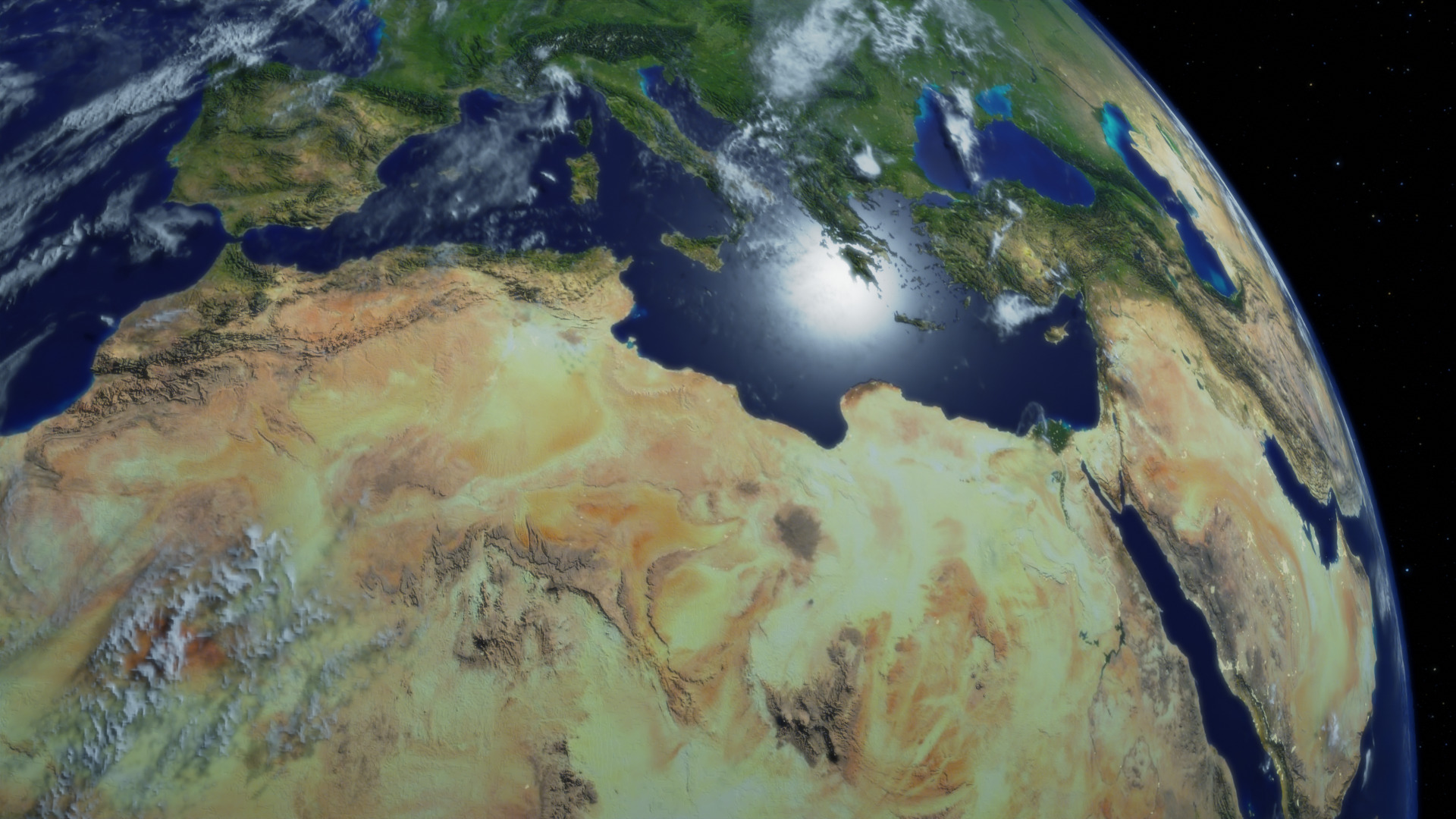 Realistic Earth Low-poly 3D model_3