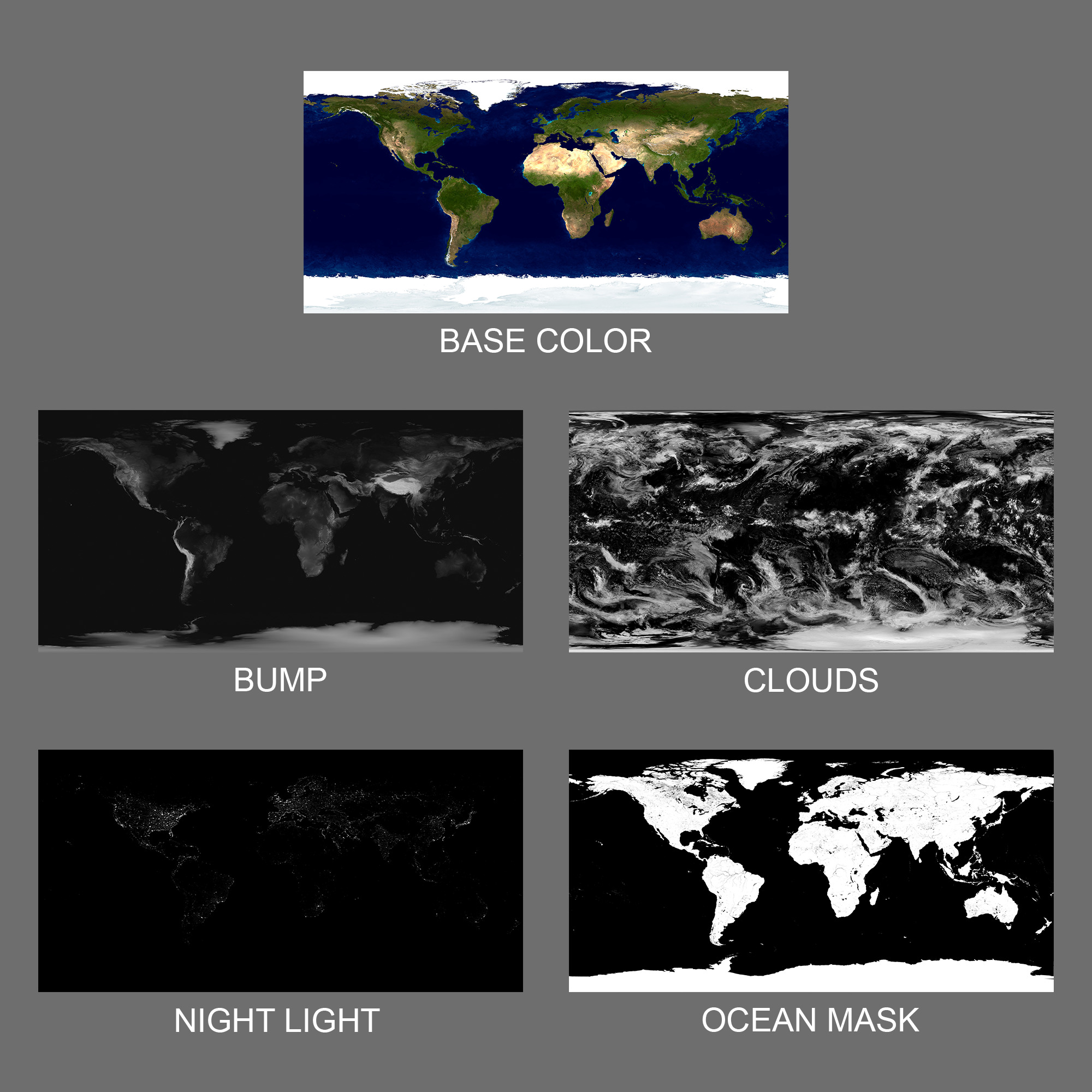 Realistic Earth Low-poly 3D model_5