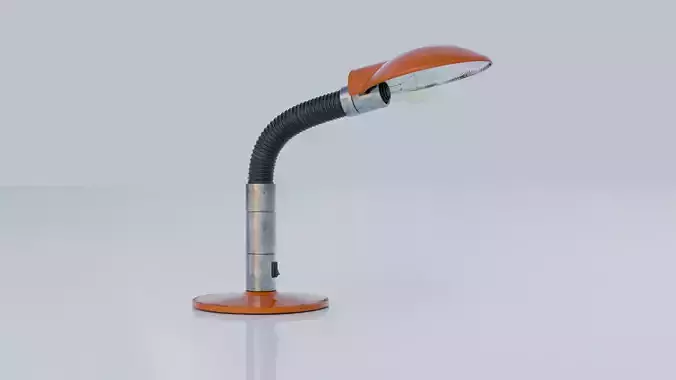 DESK LAMP FROM 1970s IN 7 COLORS Low-poly 3D model